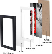 Bilderrahmen 10x15 cm 9er-Set Schwarz Wand Tisch Elegantes