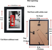 Bilderrahmen 10x15 6er-Set für Wand und Tisch, Holzoptik in