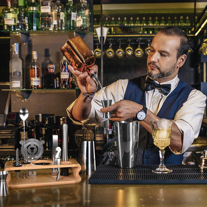 Silbernes Cocktail Shaker Set Edelstahl 550ML/750ML 12-Tlg