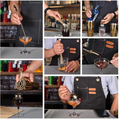 Goldenes Cocktail Shaker Set Edelstahl 550ML/750ML 12-Teilig
