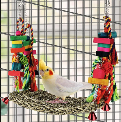 Vogelspielzeug Hängematte Schaukelmatte Seegras Klettern