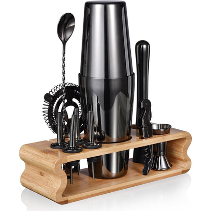 Graues Cocktail Shaker Set Edelstahl 550ML/750ML 12-Teilig