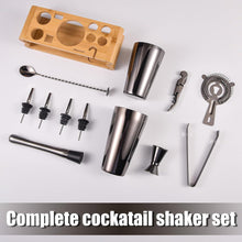 Graues Cocktail Shaker Set Edelstahl 550ML/750ML 12-Teilig