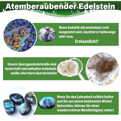Edelstein Adventskalender 2024 | 24 Natürliche Kristalle