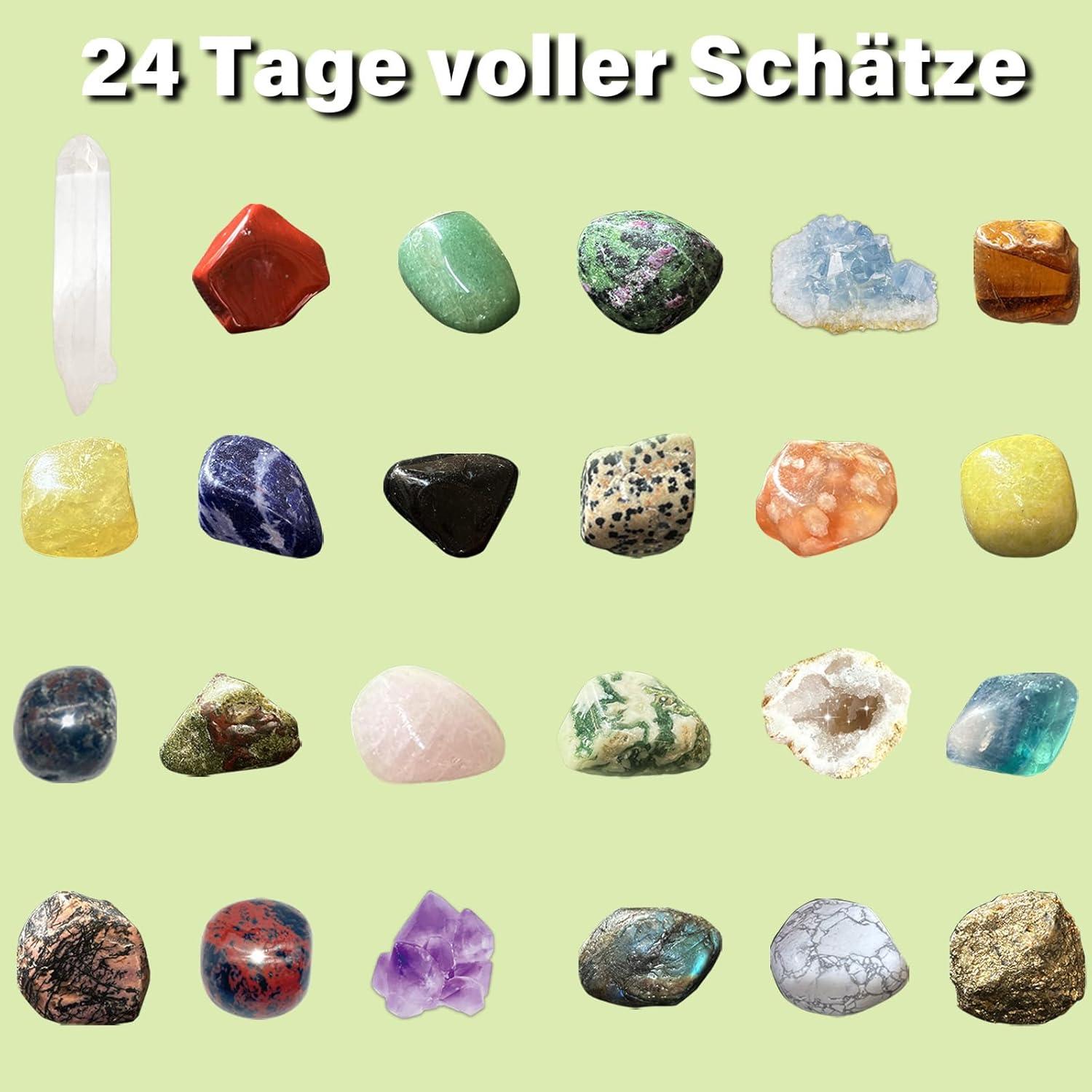 Edelstein Adventskalender 2024 | 24 Natürliche Kristalle