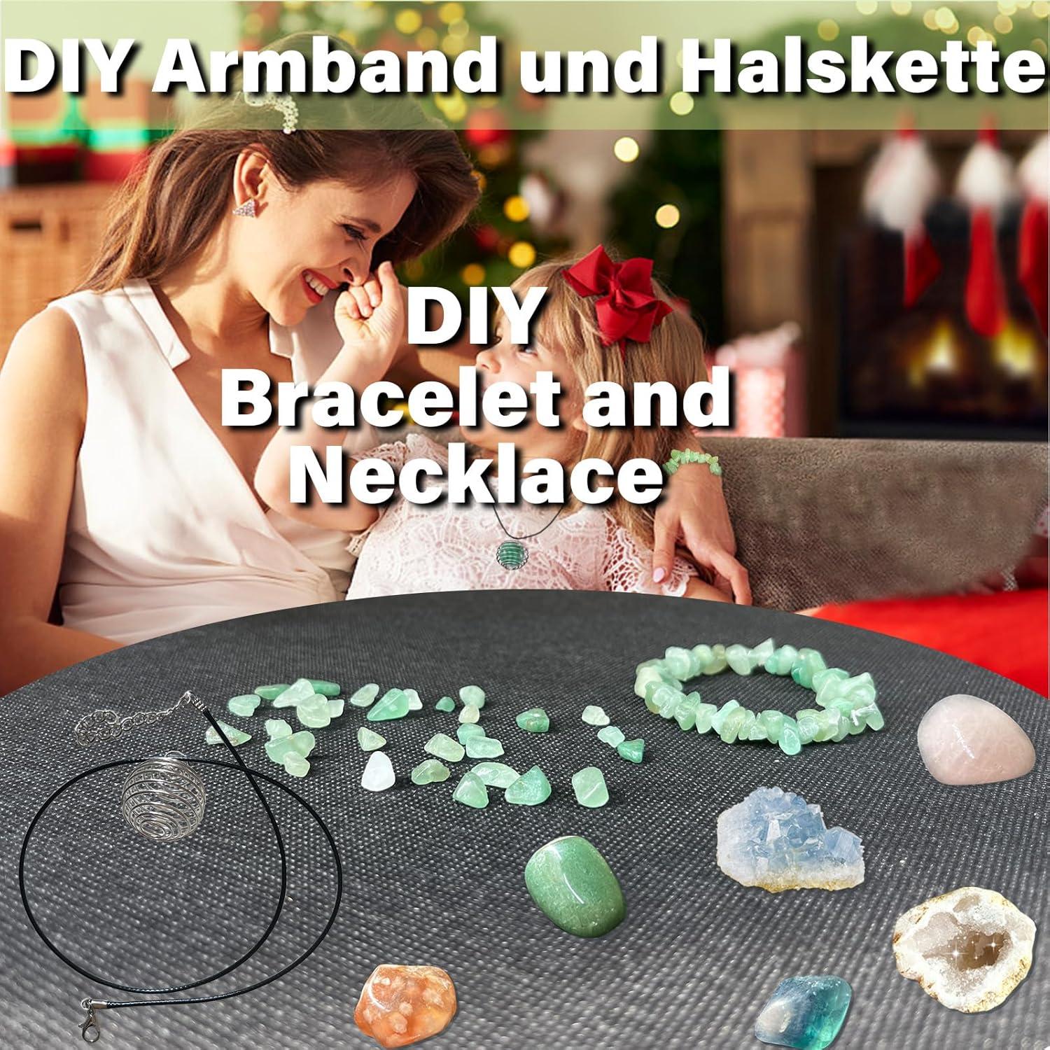 Edelstein Adventskalender 2024 Kinder Weihnachts Countdown Kristalle