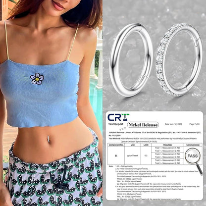 Bauchnabelpiercing Hoop Bananabells 2er Set Chirurgenstahl Klickverschluss