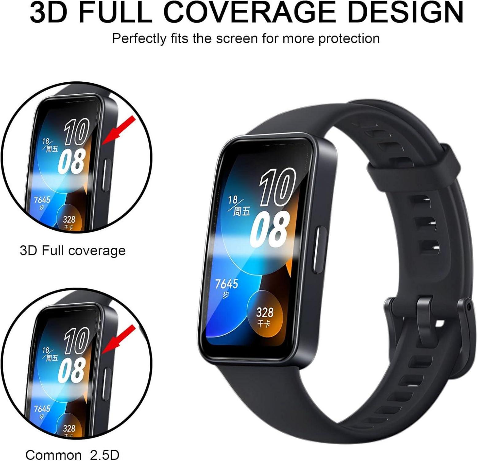 Schutzfolie für Huawei Band 8 / Huawei Band 9, 3D PAMM Panzerglas Displayschutzfolie Transparent - 3er Pack