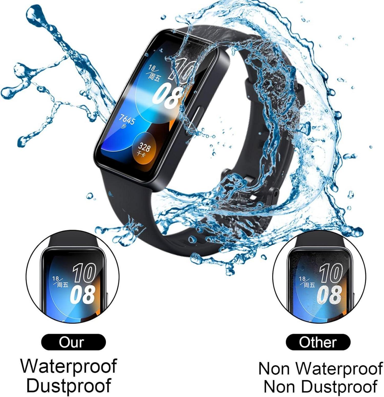 3er Pack Displayschutzfolie Huawei Band 8/9, 3D PAMM Panzerglasfolie