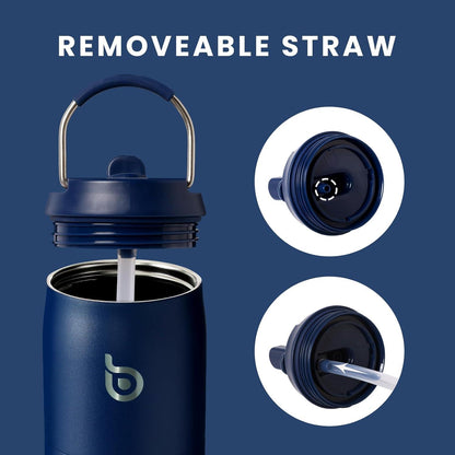 Isolierte Wasserflasche Edelstahl 32oz mit Strohhalm Griff - BPA-frei