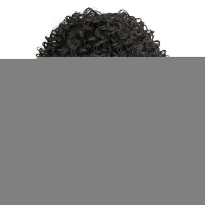 Lockige Afro Perücke Schwarz – Kurz, Voluminös & mit Kappe