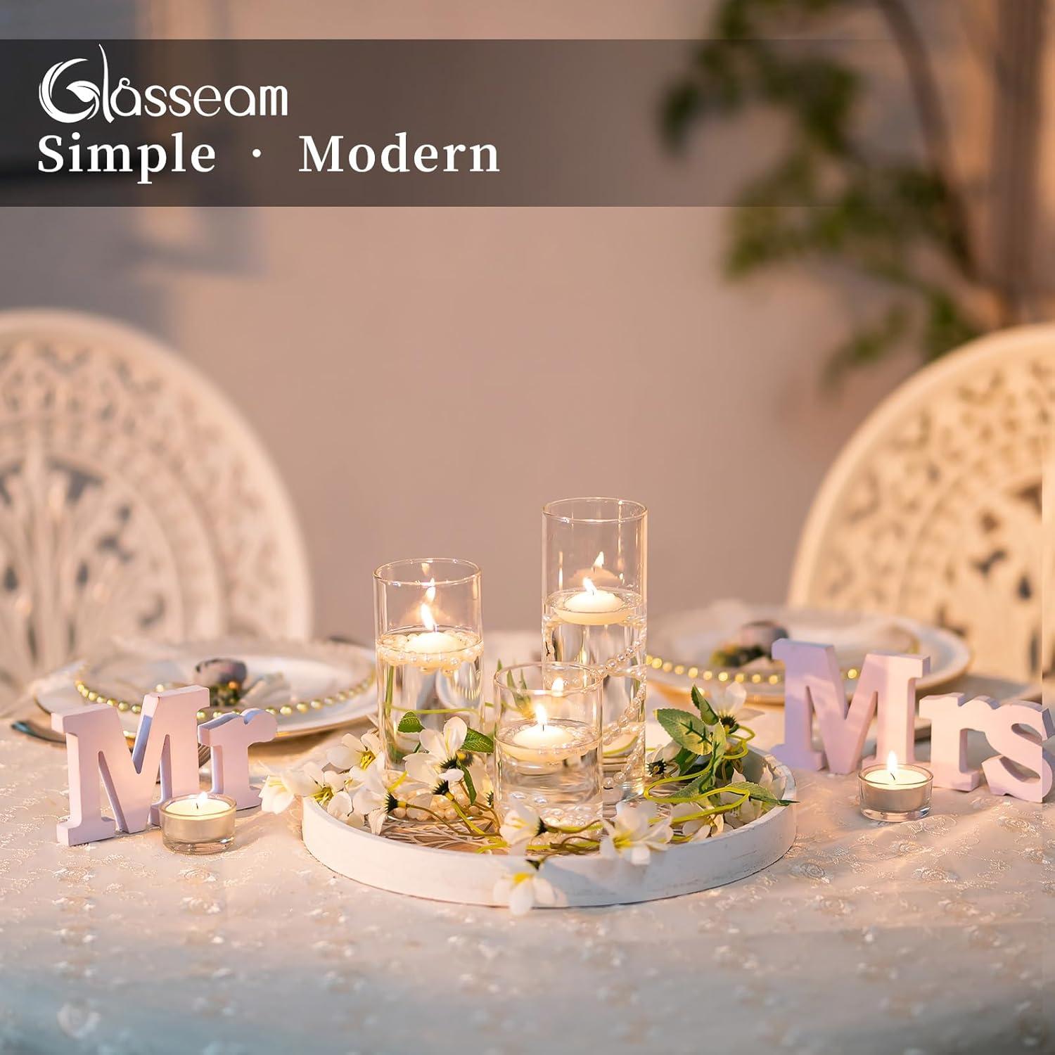 Deko Vasen Set 24tlg. 10/15/20cm Glasvase Blumenvasen Zylindervasen