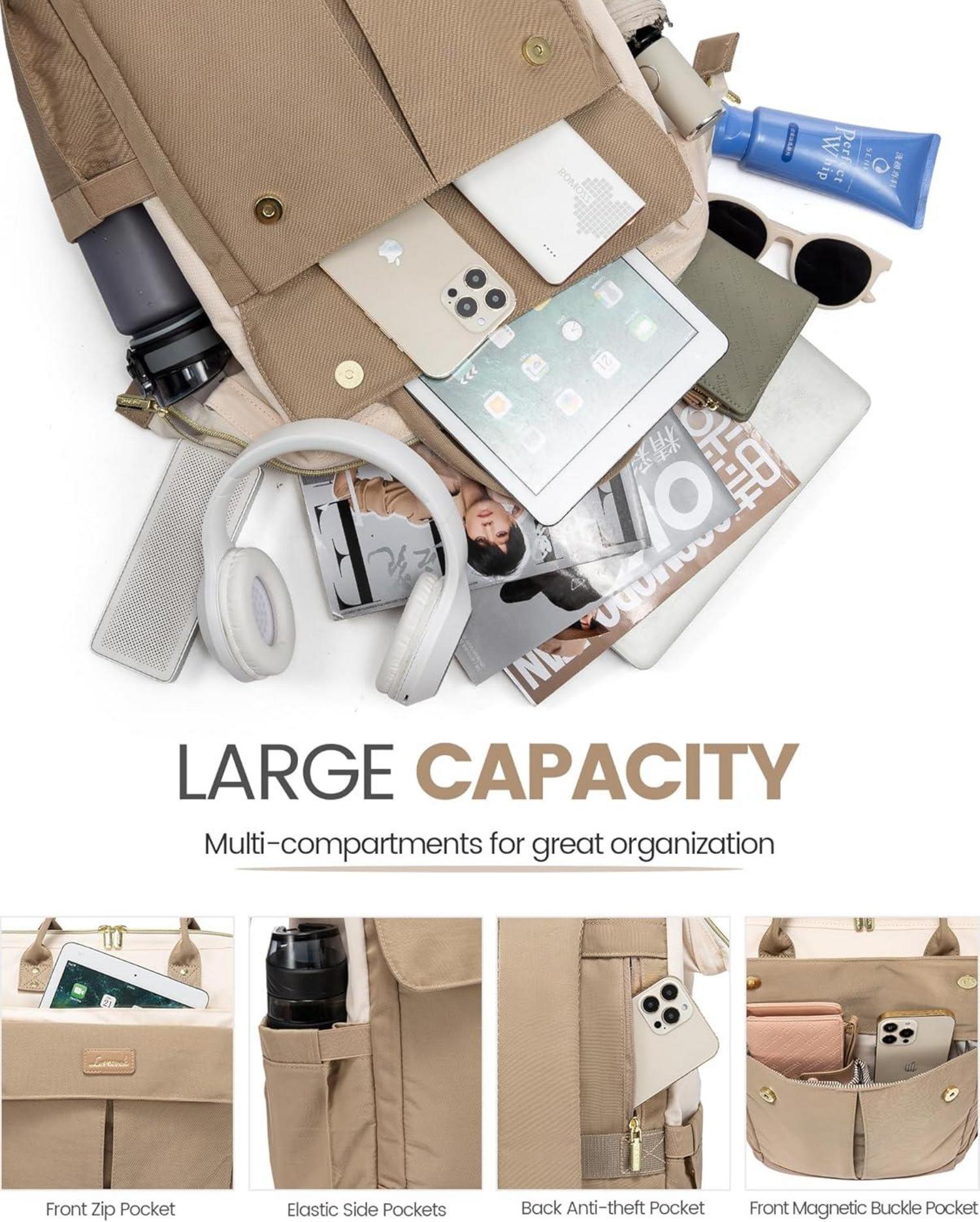 Damen Rucksack Laptop 15.6 Zoll Schulrucksack Mädchen Wasserdicht Uni Business