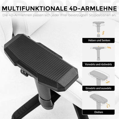Ergonomischer Gaming Stuhl mit Massagefunktion und