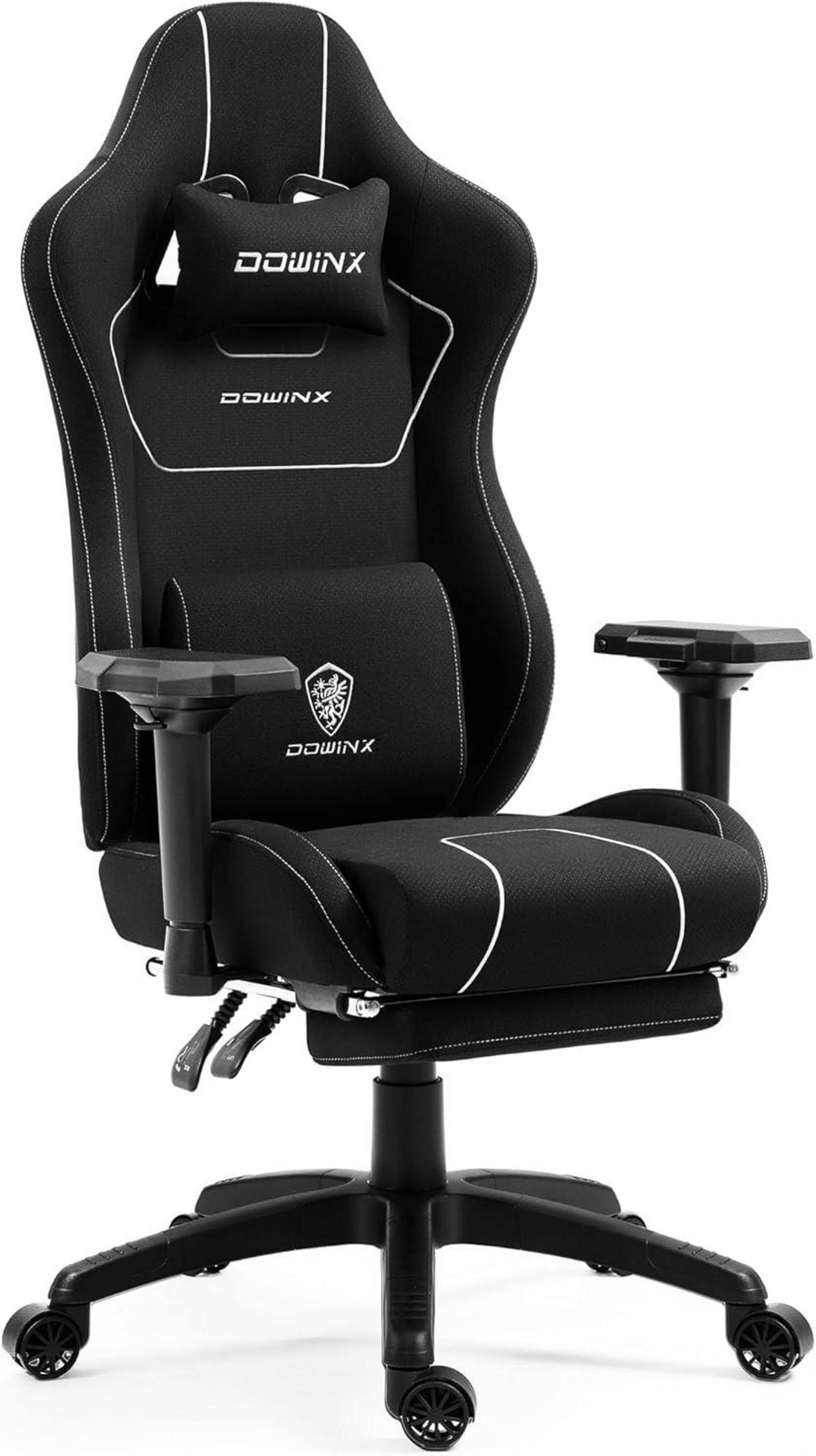 Gaming Stuhl mit Massagefunktion, ergonomisch, Schwarz
