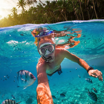 Schnorchelset Erwachsene Flossen Taucherflossen