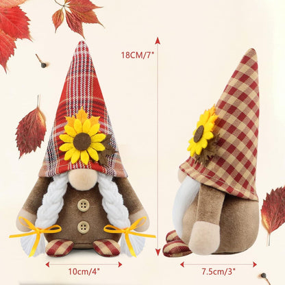 Herbst Wichtel Figuren Set Tomte Dekoration Handgemacht 18cm