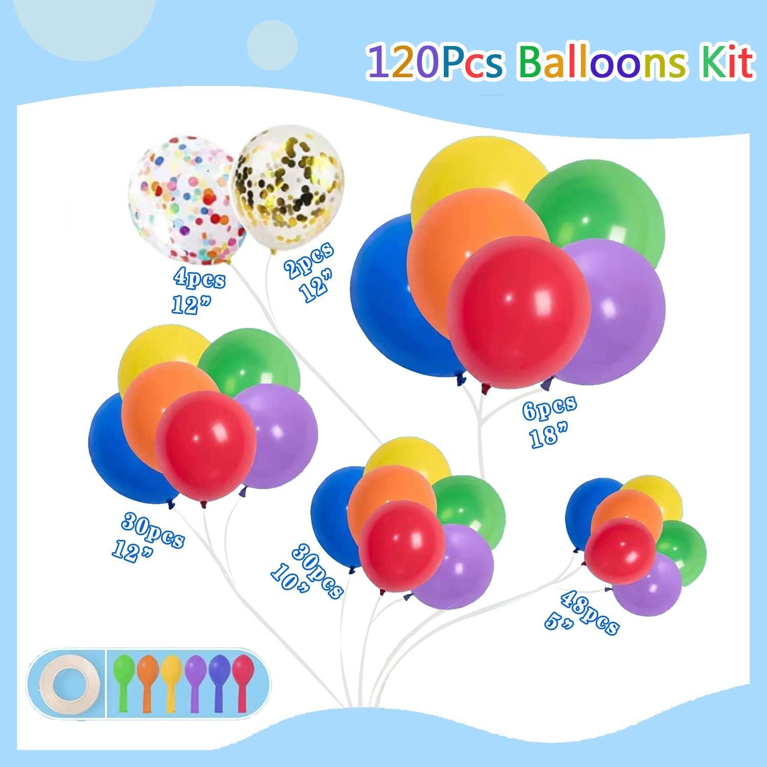 Luftballon Girlande Set Regenbogen 120 Stück Deko Geburtstag