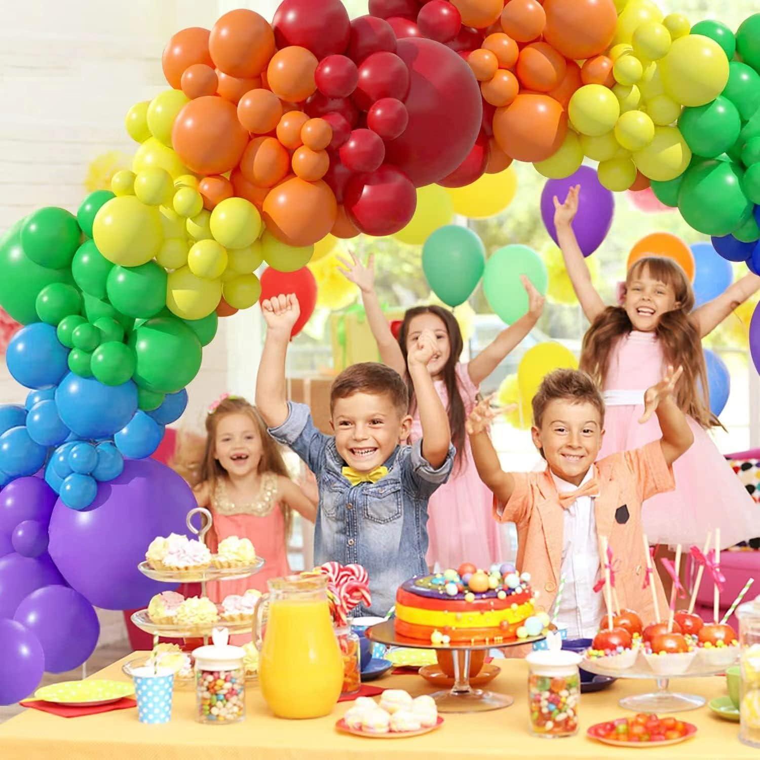 Luftballons Bunt 120 Stück Ballons Regenbogen Party Deko Girlande Hochzeit