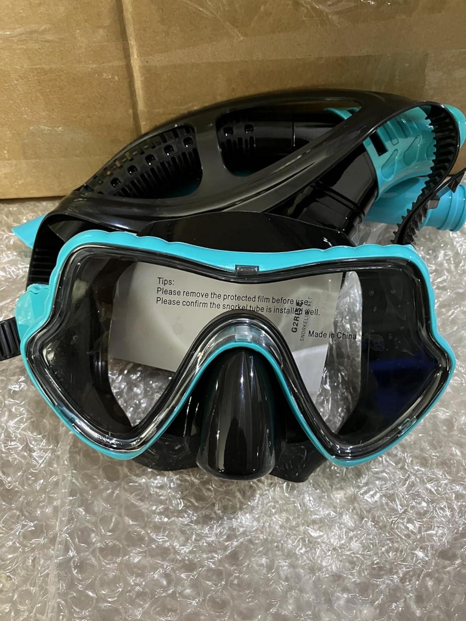 G2RISE Schnorchelset Erwachsene Tauchermaske Trockenschnorchel Anti-Fog Black