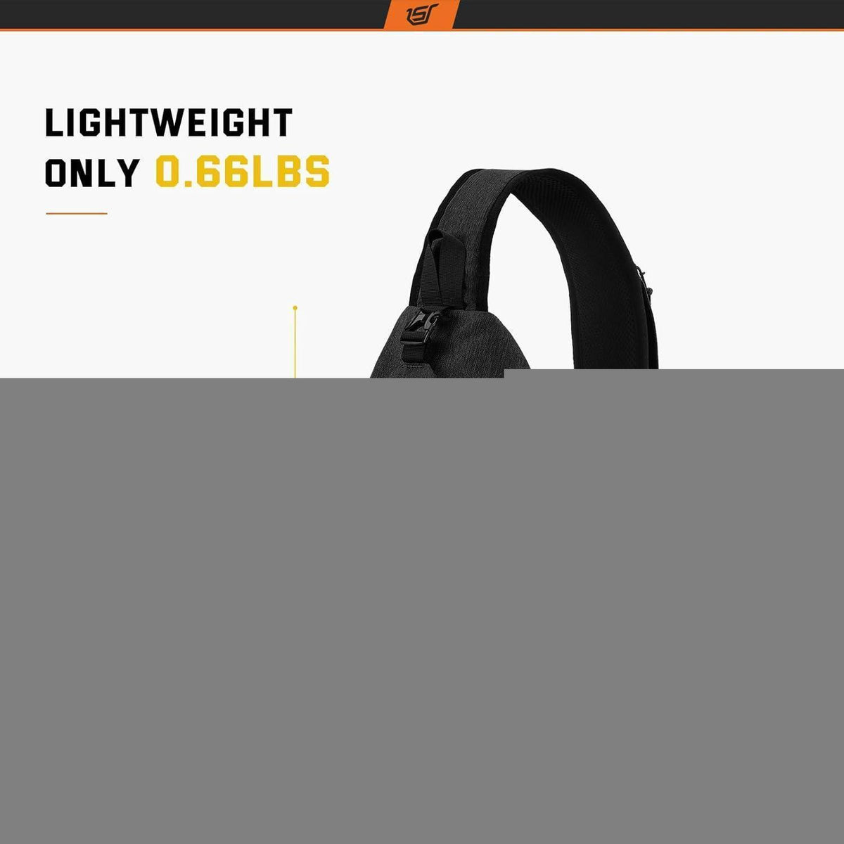 Leichte wasserfeste Sling Bag mit Kopfhörerloch für Damen & Herren
