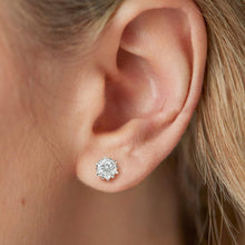 MomentWish Moissanite Ohrringe 925 Silber Schneeflocke 1ct