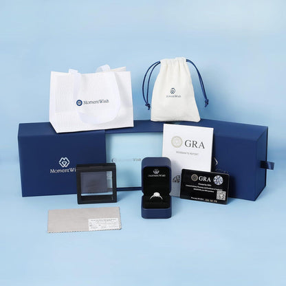 MomentsWish Moissanite Ohrringe 925 Silber 1-4 Karat Ohrstecker Hypoallergen