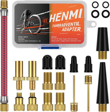 Fahrradventil Adapter Set mit Sortierbox und Zubehör