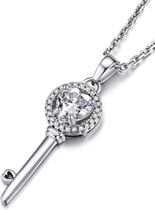 MomentWish Kreuzkette Moissanit 1,2 Karat Silber925 Anhänger Infinity