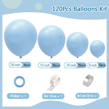 Blau Luftballons Set 120 Stück, Ballongirlande Hellblau