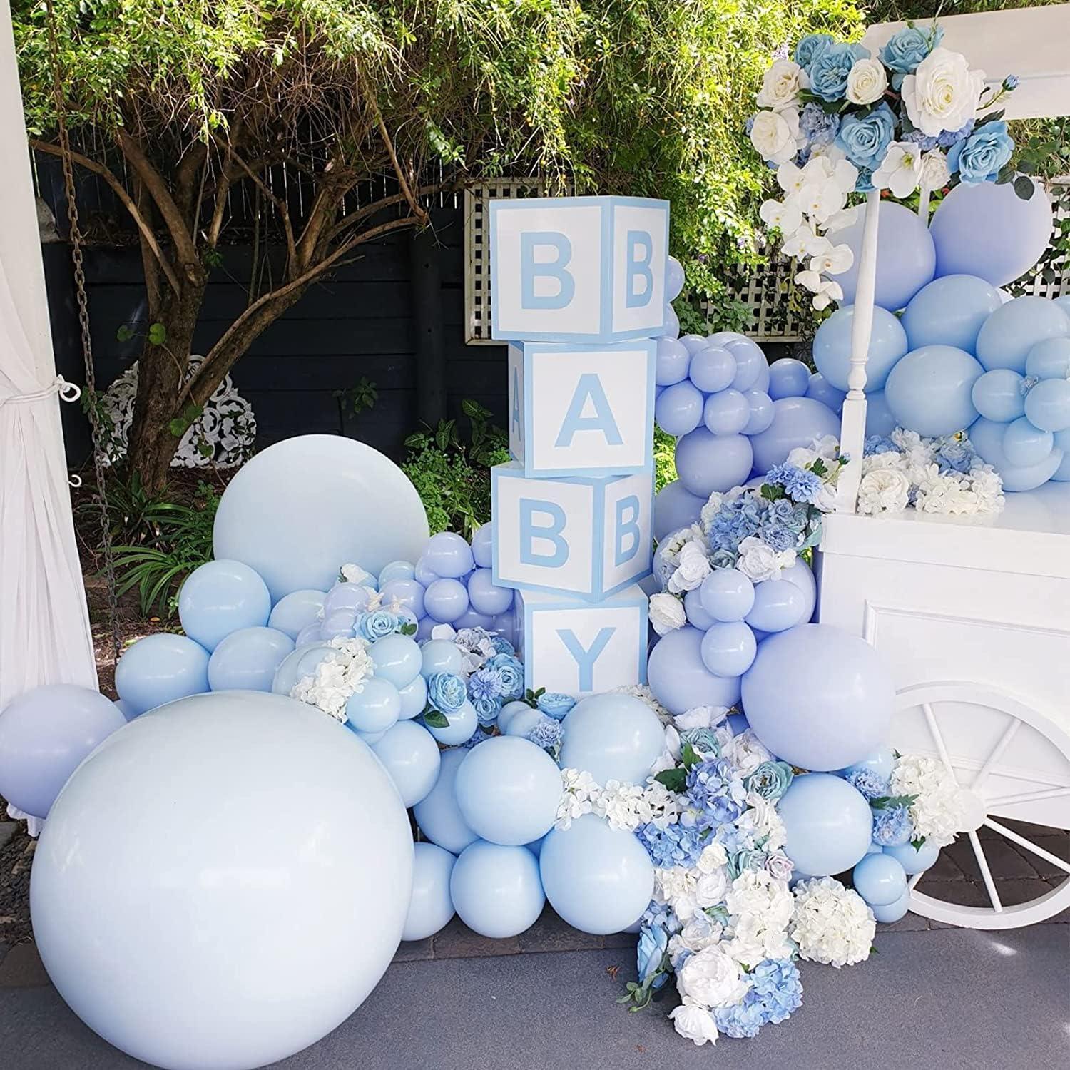 Luftballons Set Hellblau 120 Stück - Ballon Girlande Kit Geburtstag