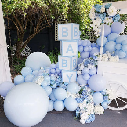 Luftballons Set Hellblau 120 Stück - Ballon Girlande Kit Geburtstag