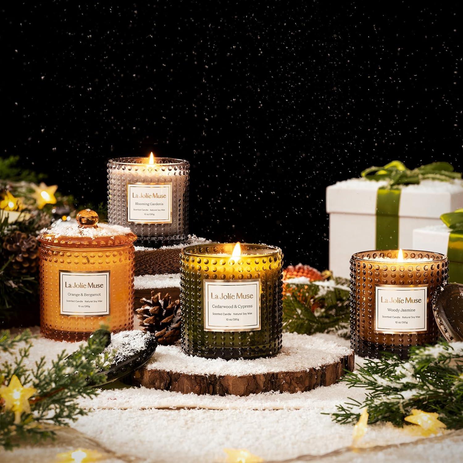 Orange Bergamotte Duftkerze 285g Sojawachs Glas 75h Duft Geschenk