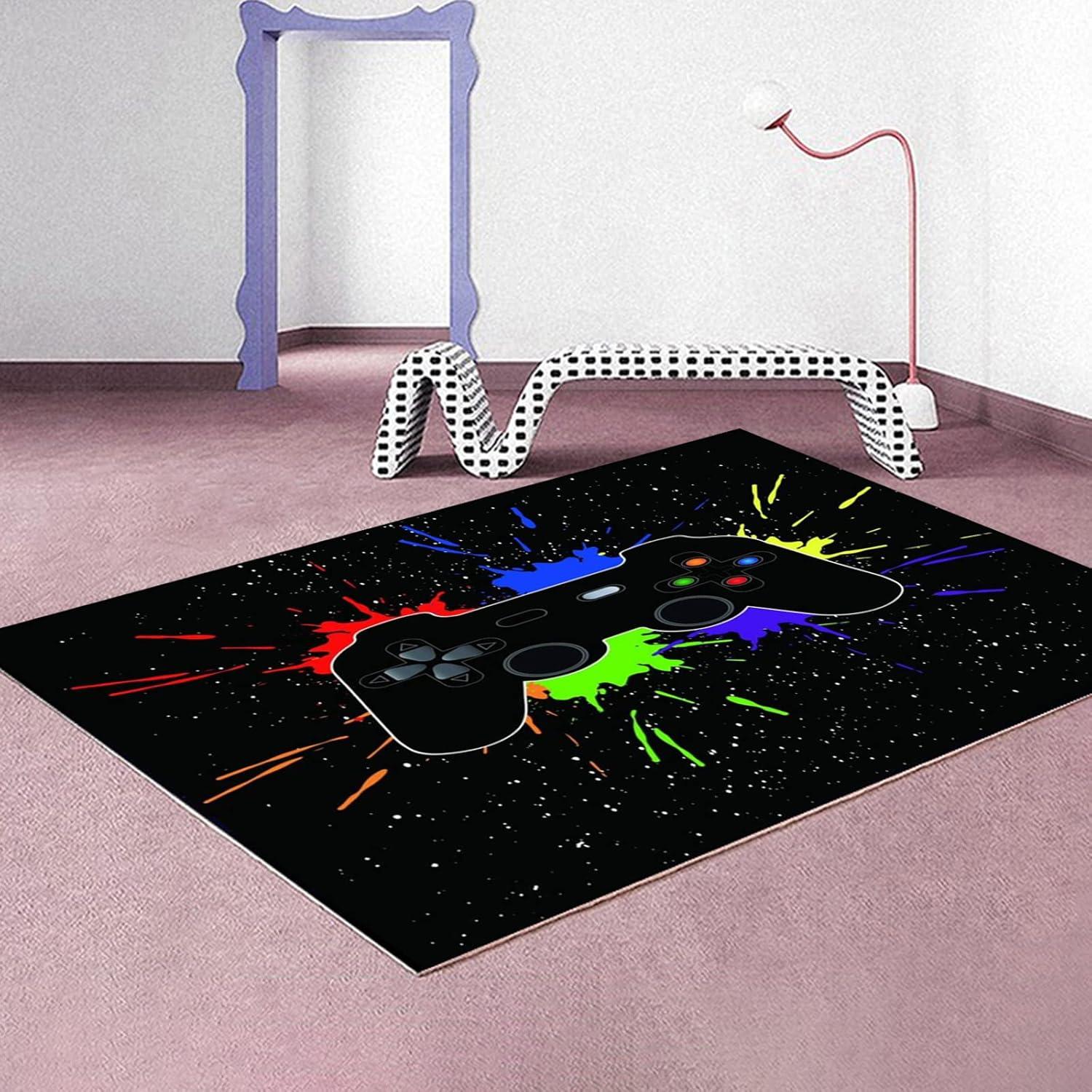 Gamer Fußmatte 3D Controller Teppich 120x160cm Gaming Teens Kids
