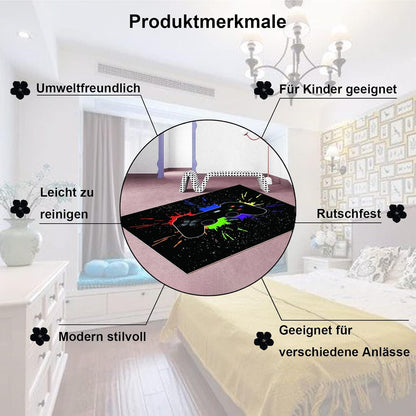 Gamer Fußmatte Teppich Controller 3D 120x160cm Kinder Wohnzimmer Spielmatte