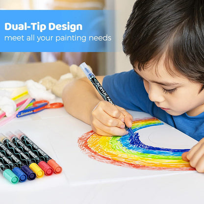 Acrylstifte wasserfest 48 Farben Steine Bemalen Acrylic PaintPermanent Marker