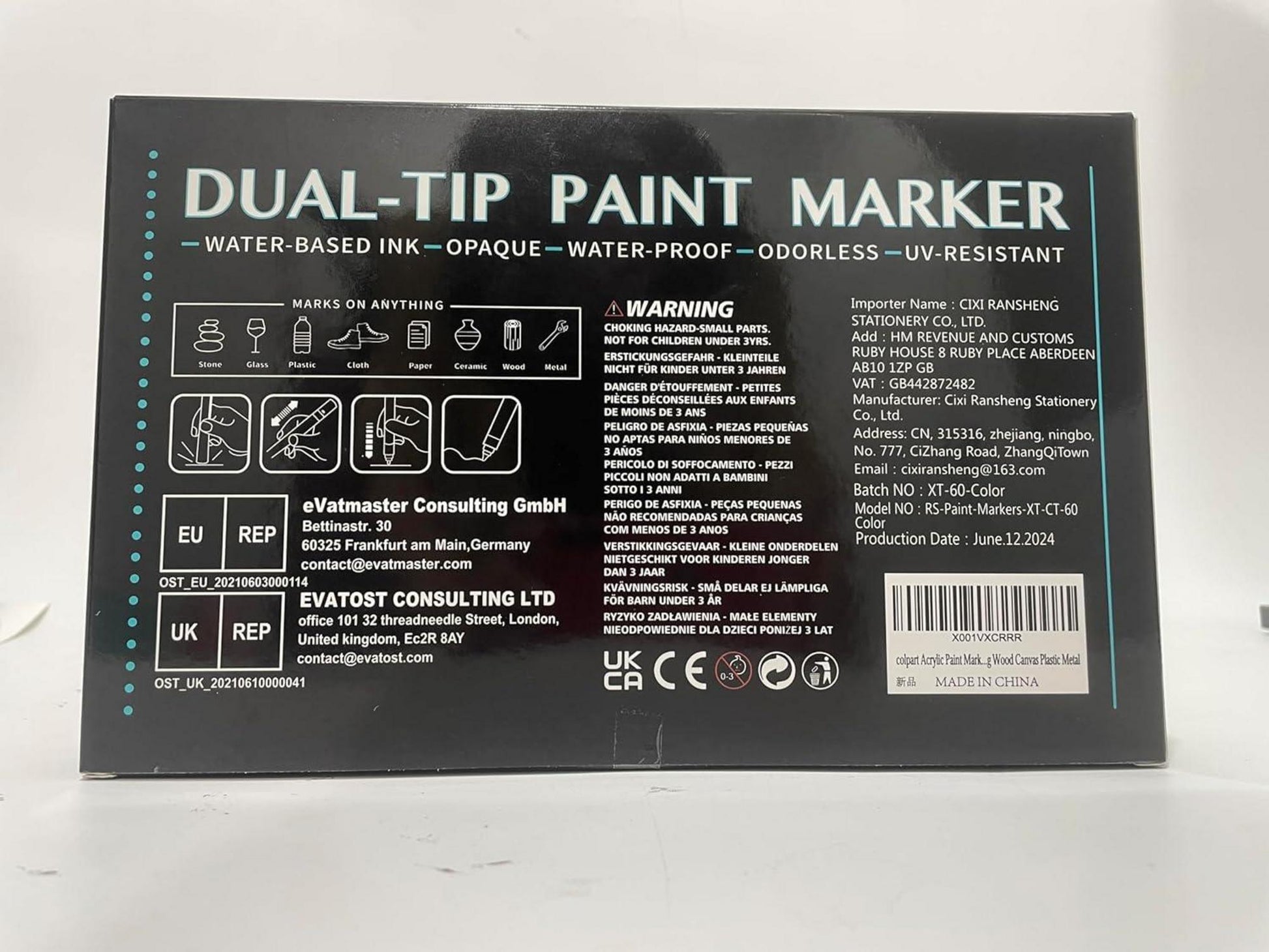 Acrylstifte für Steine 60 Farben wasserfest Kinder Marker