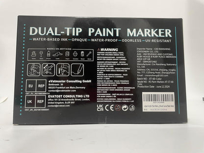 Acrylstifte für Steine 60 Farben wasserfest Kinder Marker