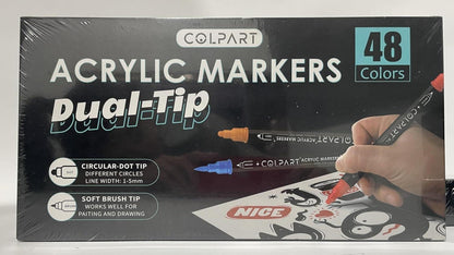 Acrylstifte wasserfest 48 Farben für Steine Bemalen Acrylfarben stifte Marker