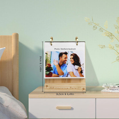 Holz Fotoalbum 10x15 zum Aufstellen mit 60 Bildern