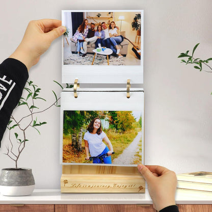Holz Fotoalbum 10x15 zum Aufstellen mit 60 Bildern