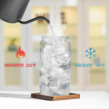 Bierdosen Cocktailgläser Set 16oz mit Deckel + Strohhalm 6er Pack
