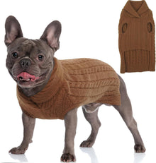 Hundepullover Stricken Weich Warm Revers Retro Design Warm Hundepulli