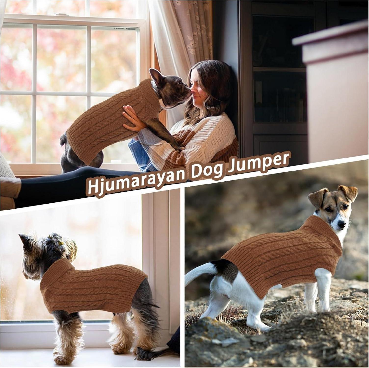 Hundepullover Stricken Weich Warm Revers Hunde Pulli Yorkshire