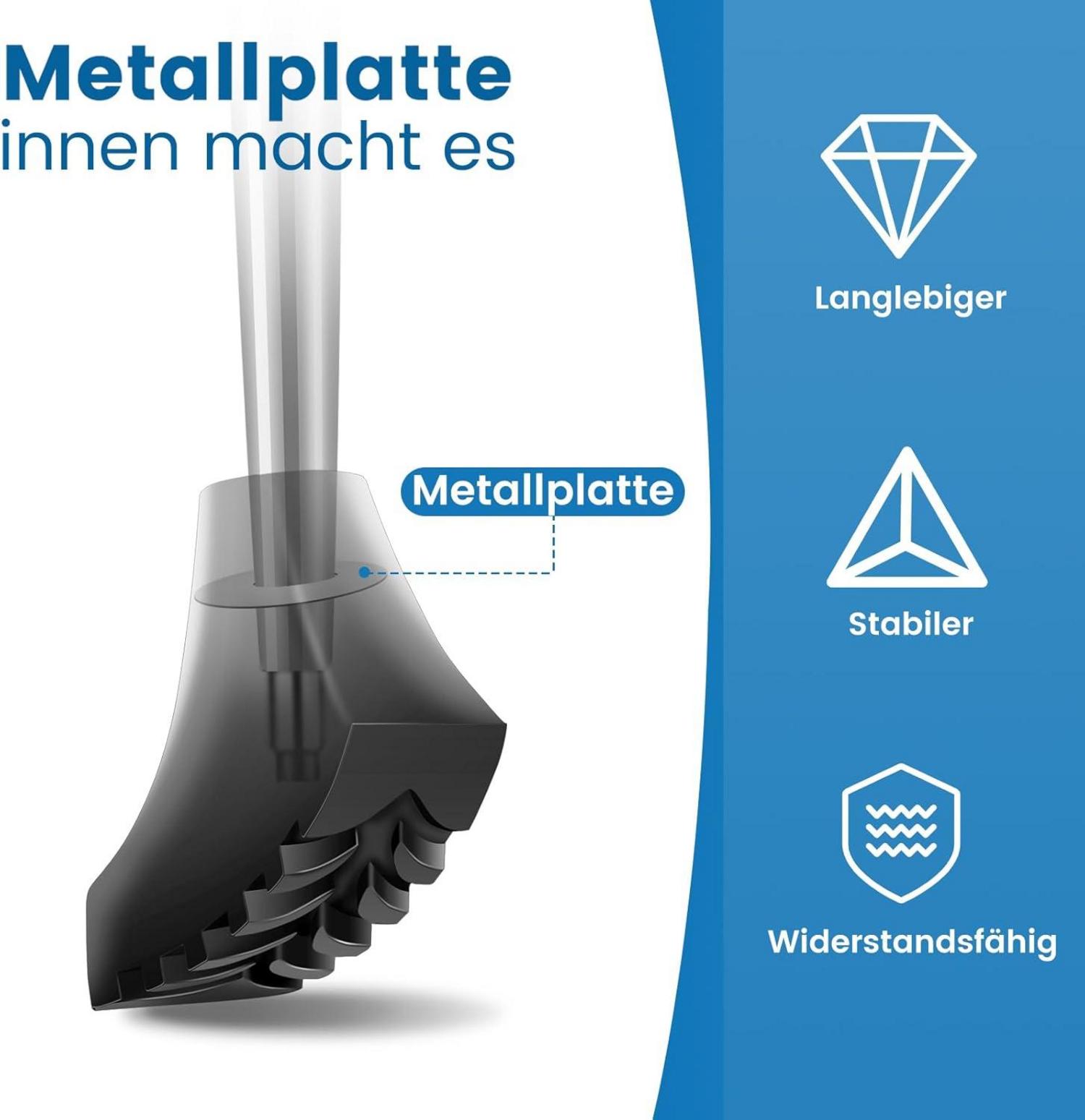 Nordic Walking Stöcke Gummipuffer 12/6 Stück Universal 11mm