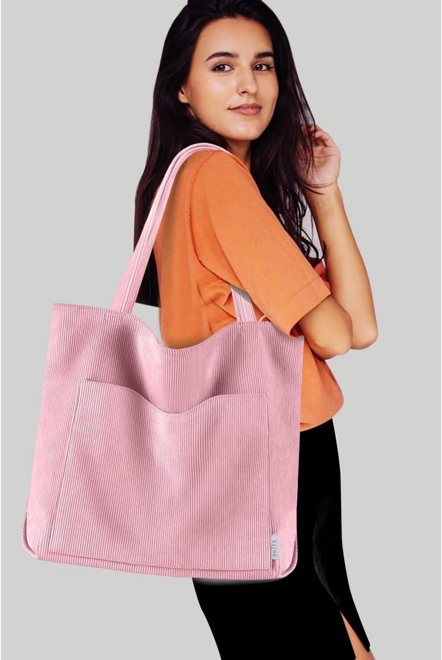 Prite Handtasche Damen Tote Bag Shopper Groß Rosa
