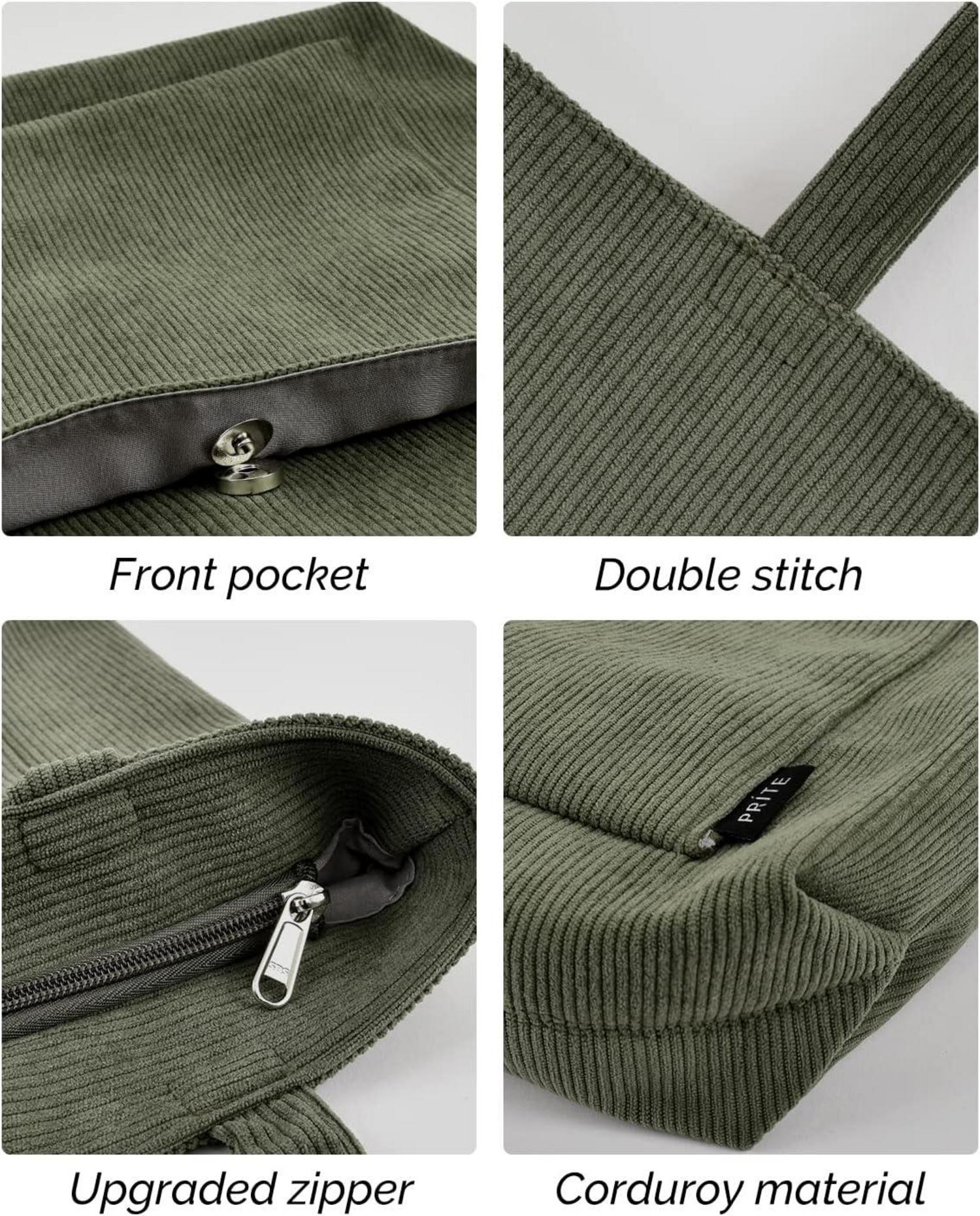 Damen Handtasche Große Tote Bag Umhängetasche Cord Stofftasche
