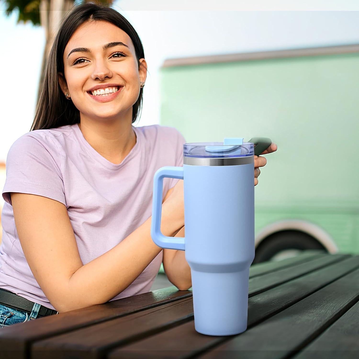 Livole 40oz 1200ml Trinkbecher Edelstahl Thermobecher mit