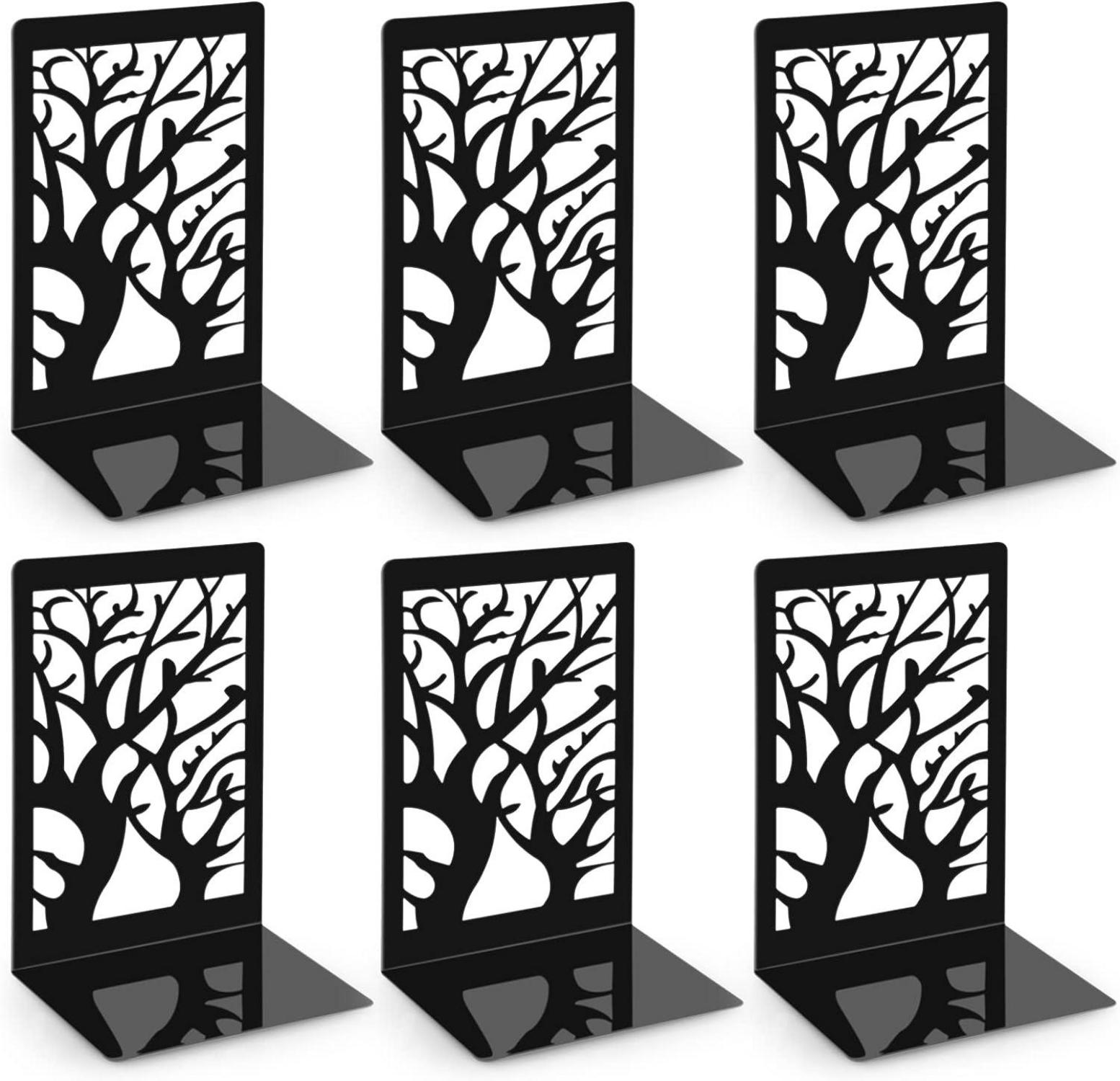 Buchstütze Metall Book Holder Buchhalter für Kinder Schwarz 3 Paar
