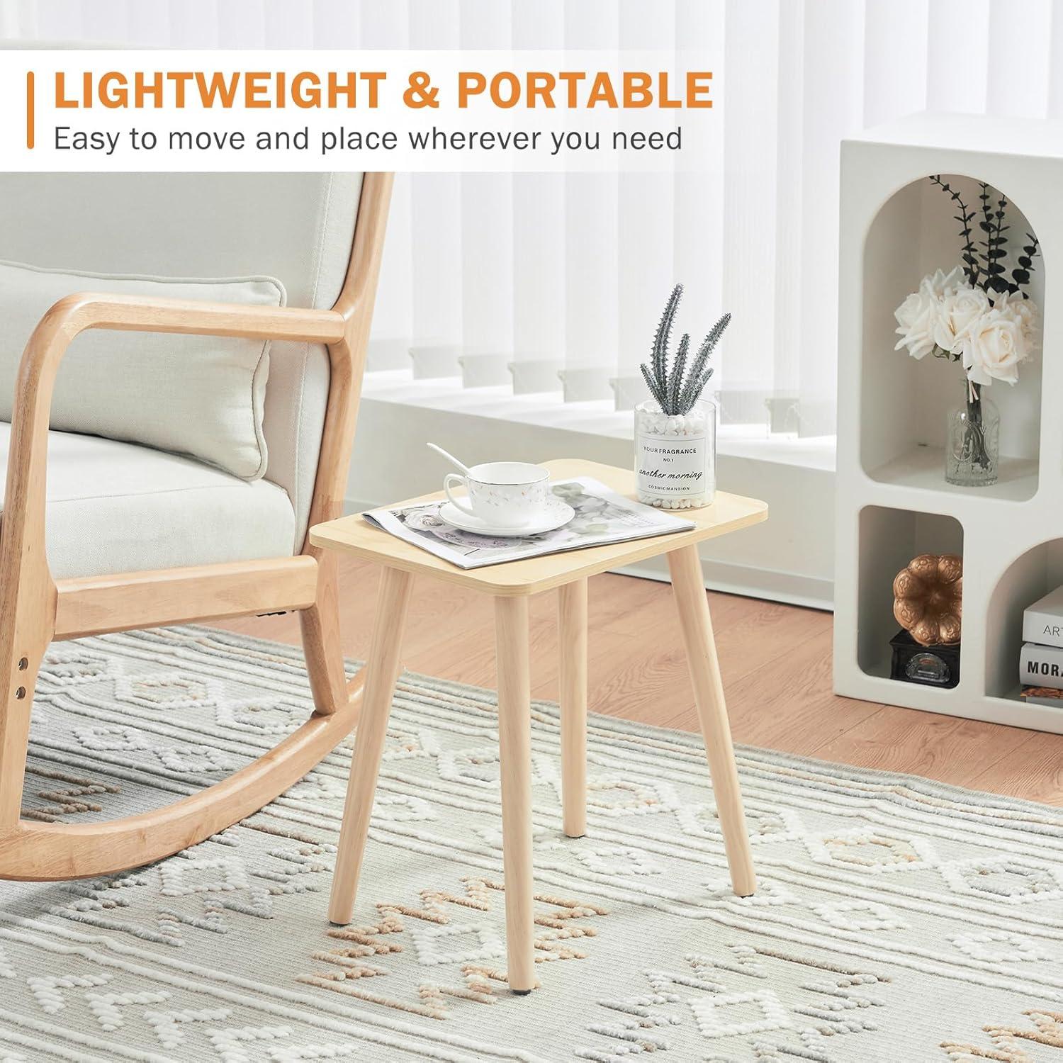 Beistelltisch Holz Klein Wohnzimmer Nachttisch 40x30x43cm